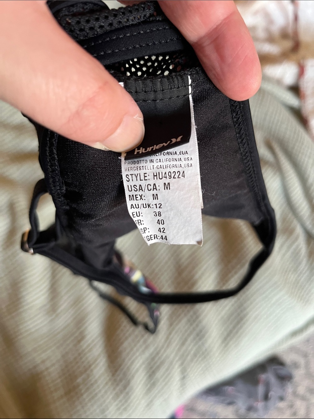 Hurley Multicolor Striped Triangle Swim - Picture 3 of 4